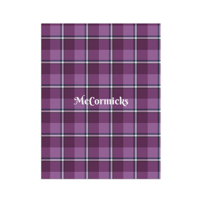 Plaid Garden Banner, Personalized Outdoor Decor, Home and Patio Decoration, Rustic Style Garden - Celtic Scents