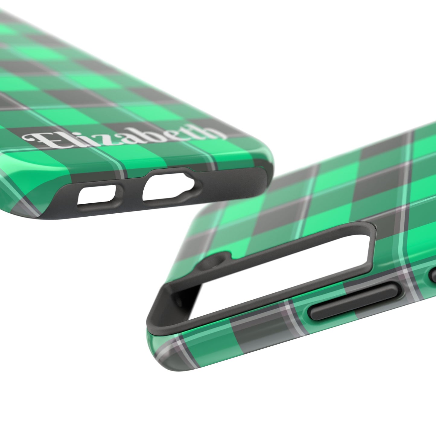 Personalized Plaid Tough Phone Case, Custom Phone Cover, Gifts for Her, Unique Cell Phone Case, Trendy Accessories, Holiday Gifts