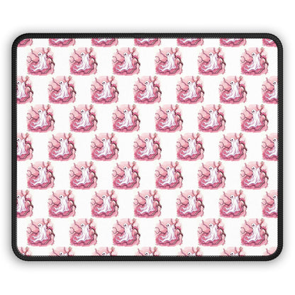 Whimsical Gaming Mouse Pad, Pink Ghost Decor, Gamer Gift, Cute Office Accessory, Pastel Mousepad for Computer - Celtic Scents