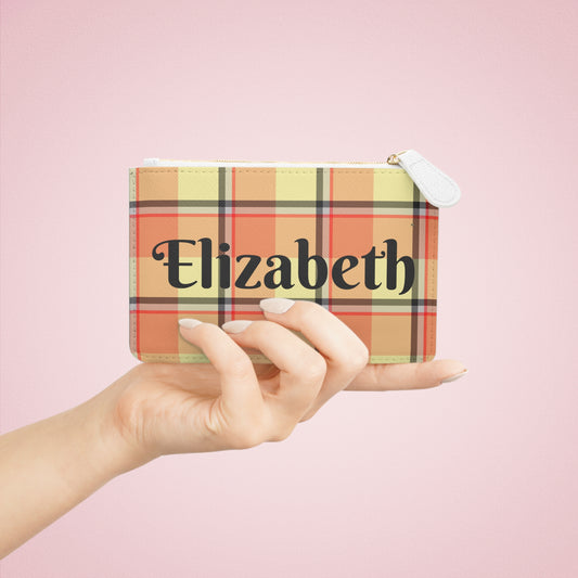 Personalized Plaid Mini Clutch Bag, Stylish Wristlet, Custom Makeup Pouch, Fashion Accessory, Gift for Her, Everyday Use - Celtic Scents