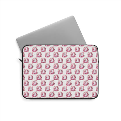 Charming Pink Ghost Laptop Sleeve, Cute Tech Accessory, Gift for Students, Colorful Electronics Cover, Fantasy-themed Sleeve - Celtic Scents