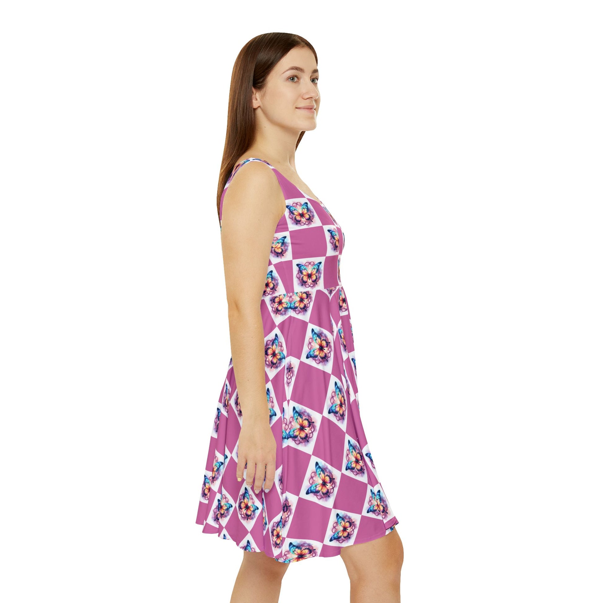 Colorful Butterfly Celtic Knot Women's Skater Dress | Casual Party Attire, Summer Dress, Feminine Style, AOP Fashion, Butterfly Print - Celtic Scents