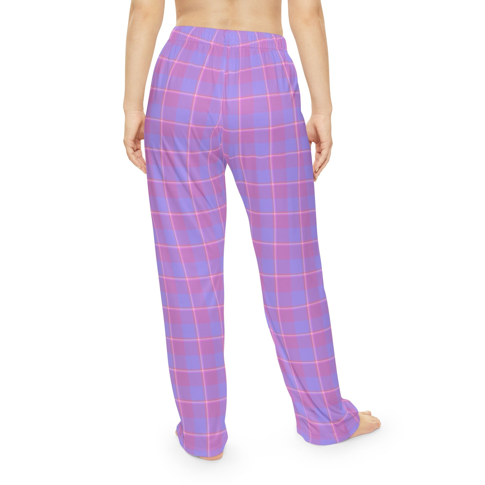 Cozy Women's Pajama Pants, Stylish Loungewear, Sleep Pants, Gift for Her, Purple Pink Plaid Pajamas, Lounge Pants for Comfort - Celtic Scents