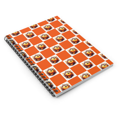 Vibrant Spiral Notebook - Ruled Lines, Themed Journal for Creative Minds, Cute Gift Idea, School Supplies, Stationery Essential, Autumn Pumpkin - Celtic Scents