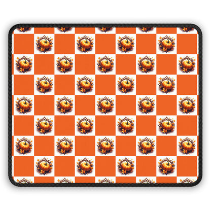 Vibrant Gaming Mouse Pad, Gaming Desk Accessories, Gamer Gift, Office Decor, Mouse Mat, Unique Pumpkin Checkered Design - Celtic Scents
