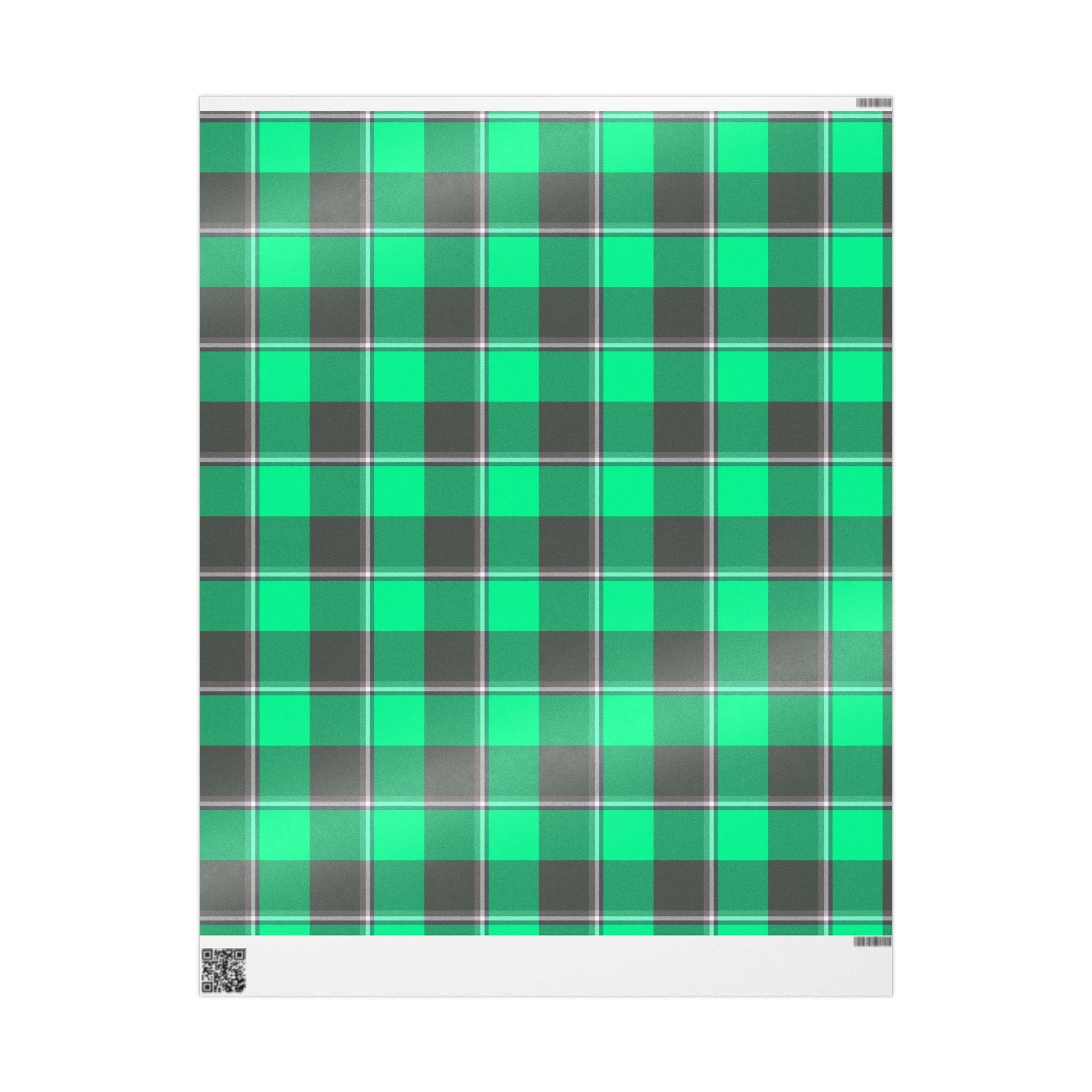 Eco-Friendly Wrapping Papers for All Occasions, Gift Wrap, Birthday, Holiday, Celebration, Green Plaid Design - Celtic Scents