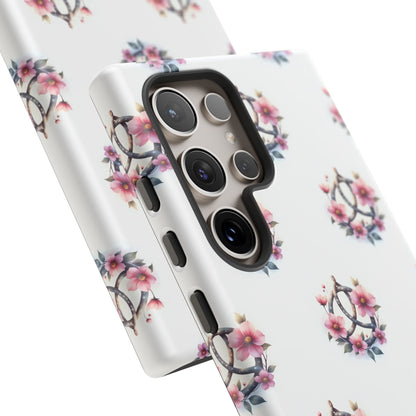 Floral Phone Case, Tough Phone Cover, Cute Protection for Mobile, Gift for Her, Celtic Knot Floral Pattern Case