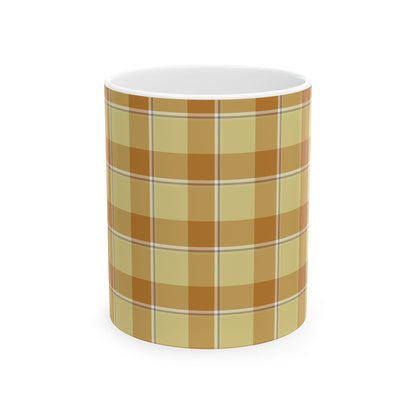 Cozy Plaid Ceramic Mug for Coffee Lovers, Ideal Gift for Birthdays, Holidays, Home Decor, Rustic Kitchen, Fall Vibes, Perfect for Tea - Celtic Scents
