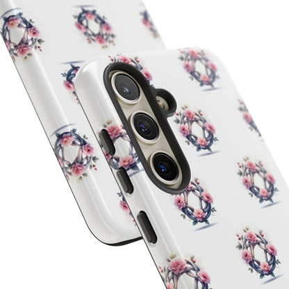 Floral Phone Case, Tough Cases for Women, Cute Celtic Knot Floral Design iPhone Cover, Gift for Her, Stylish Tech Accessories