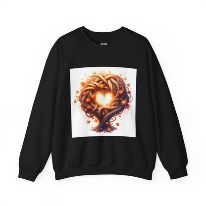 Heart Tree Crewneck Sweatshirt, Cozy Love Sweatshirt, Unisex Gift for Loved Ones, Fall Fashion, Nature-Inspired Apparel - Celtic Scents