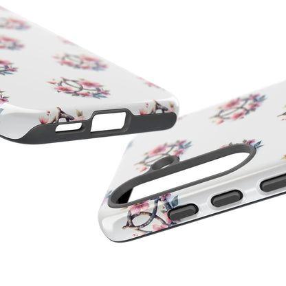 Floral Phone Case, Tough Phone Cover, Cute Protection for Mobile, Gift for Her, Celtic Knot Floral Pattern Case