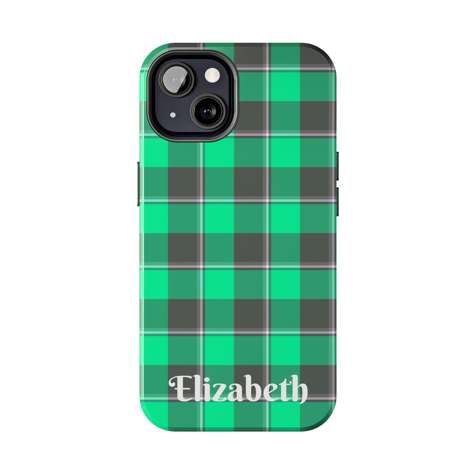 Personalized Plaid Tough Phone Case, Custom Phone Cover, Gifts for Her, Unique Cell Phone Case, Trendy Accessories, Holiday Gifts - Celtic Scents