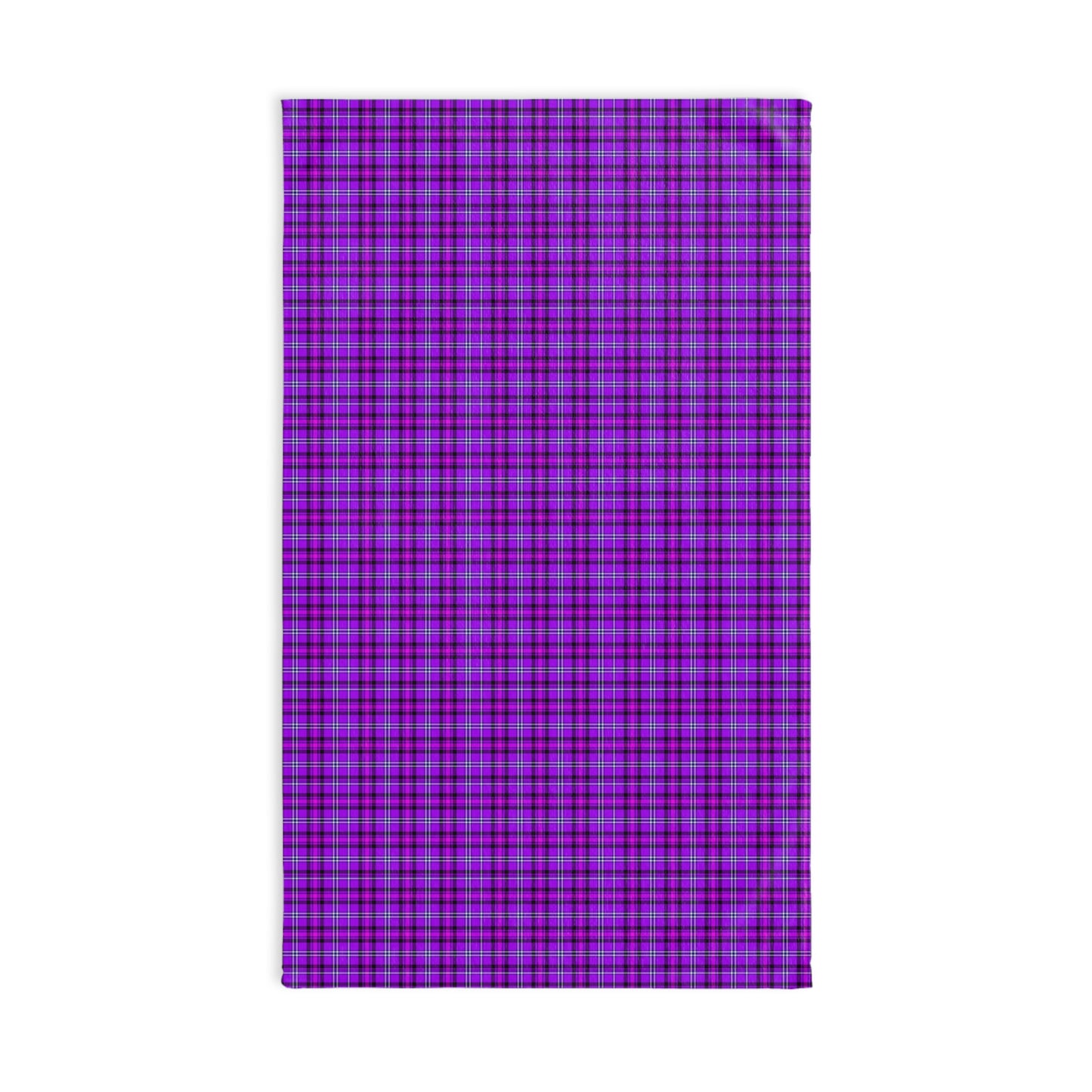 Purple Plaid Hand Towel, Cozy Kitchen Decor, Gift for Her, Bathroom Essentials, Picnic Accessory, Home Textile
