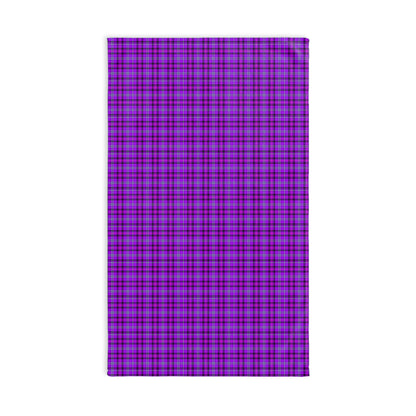 Purple Plaid Hand Towel, Cozy Kitchen Decor, Gift for Her, Bathroom Essentials, Picnic Accessory, Home Textile
