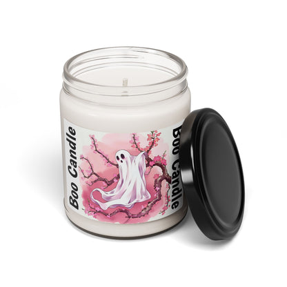 Boo Candle - Scented Soy Candle for Halloween, Ghost-Themed Decor, Cozy Atmosphere, Gift for Spooky Season, Home Fragrance - Celtic Scents