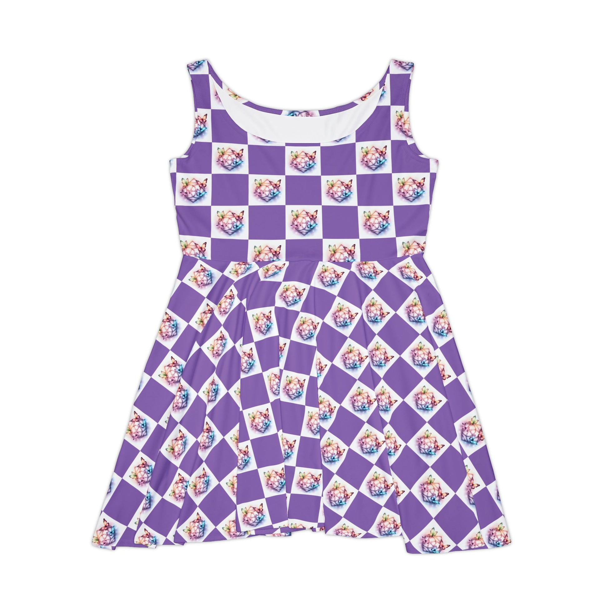 Colorful Butterflies Women's Skater Dress | Butterfly Print Dress, Spring Fashion, Casual Wear, Festival Outfit, Cute Sundress - Celtic Scents