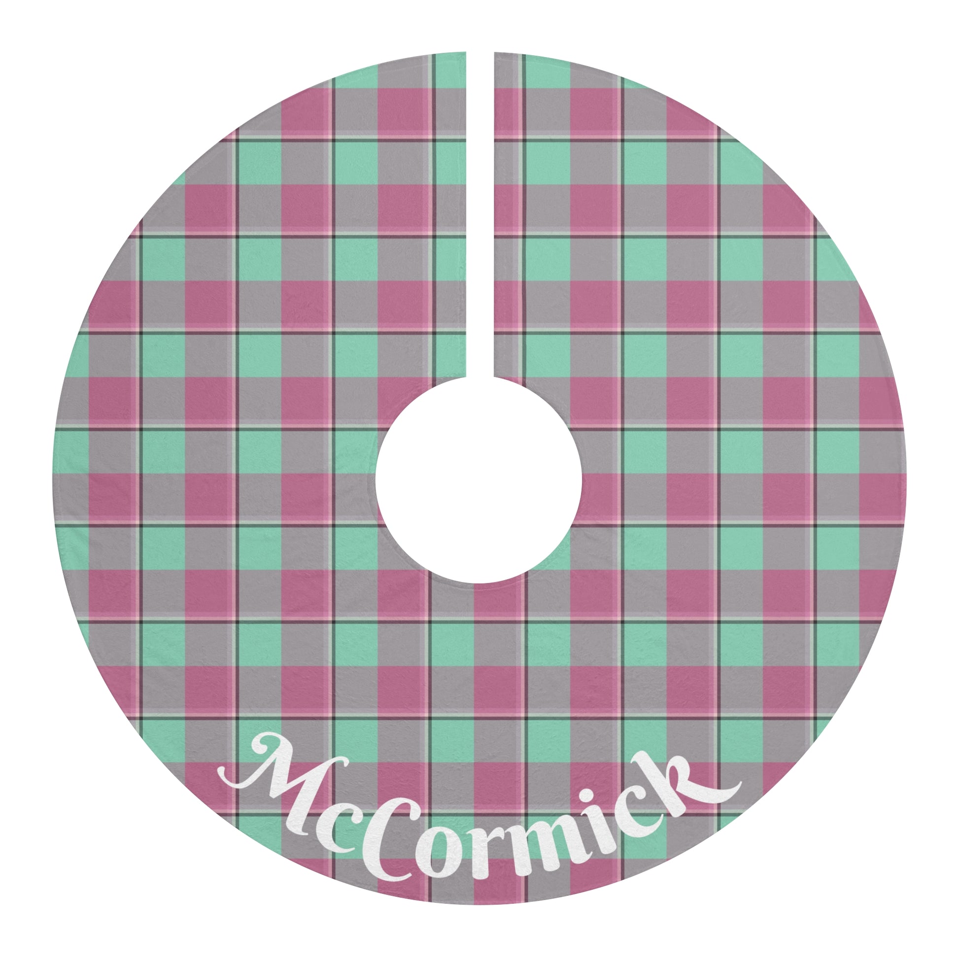 Festive Christmas Tree Skirt, Personalized Holiday Decoration, Plaid Tree Decor, Cozy Seasonal Accent - Celtic Scents