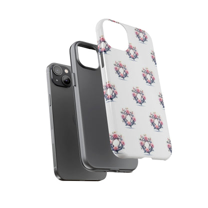 Floral Phone Case, Tough Cases for Women, Cute Celtic Knot Floral Design iPhone Cover, Gift for Her, Stylish Tech Accessories