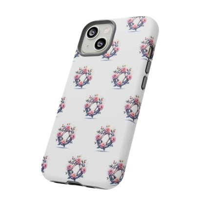 Floral Phone Case, Tough Cases for Women, Cute Celtic Knot Floral Design iPhone Cover, Gift for Her, Stylish Tech Accessories