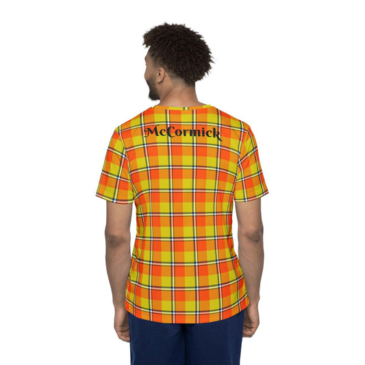 Personalized Men's Sports Jersey, Bright Plaid Tee, Custom Team Shirt, Casual Summer Wear