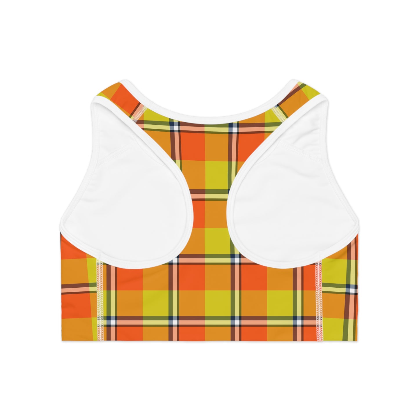 Vibrant Plaid Sports Bra, Activewear for Fitness, Gym, Yoga, Running, Outdoor Activities - Celtic Scents