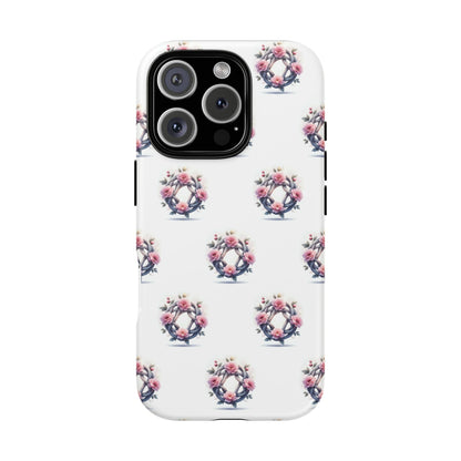 Floral Phone Case, Tough Cases for Women, Cute Celtic Knot Floral Design iPhone Cover, Gift for Her, Stylish Tech Accessories