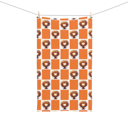 Autumn Floral Hand Towel, Cozy Kitchen Decor, Fall Gift, Hostess Gift, Decorative Towel for Thanksgiving