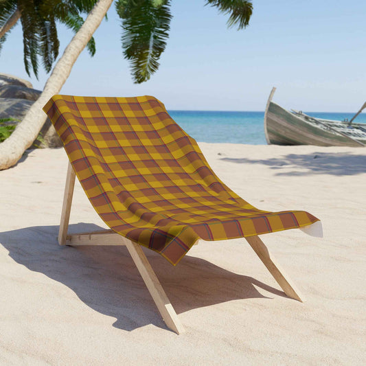 Plaid Beach Towel - Lightweight Travel Towel, Summer Essentials, Poolside Comfort, Gift for Beach Lovers, Picnic Blanket