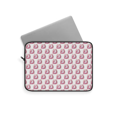 Charming Pink Ghost Laptop Sleeve, Cute Tech Accessory, Gift for Students, Colorful Electronics Cover, Fantasy-themed Sleeve - Celtic Scents
