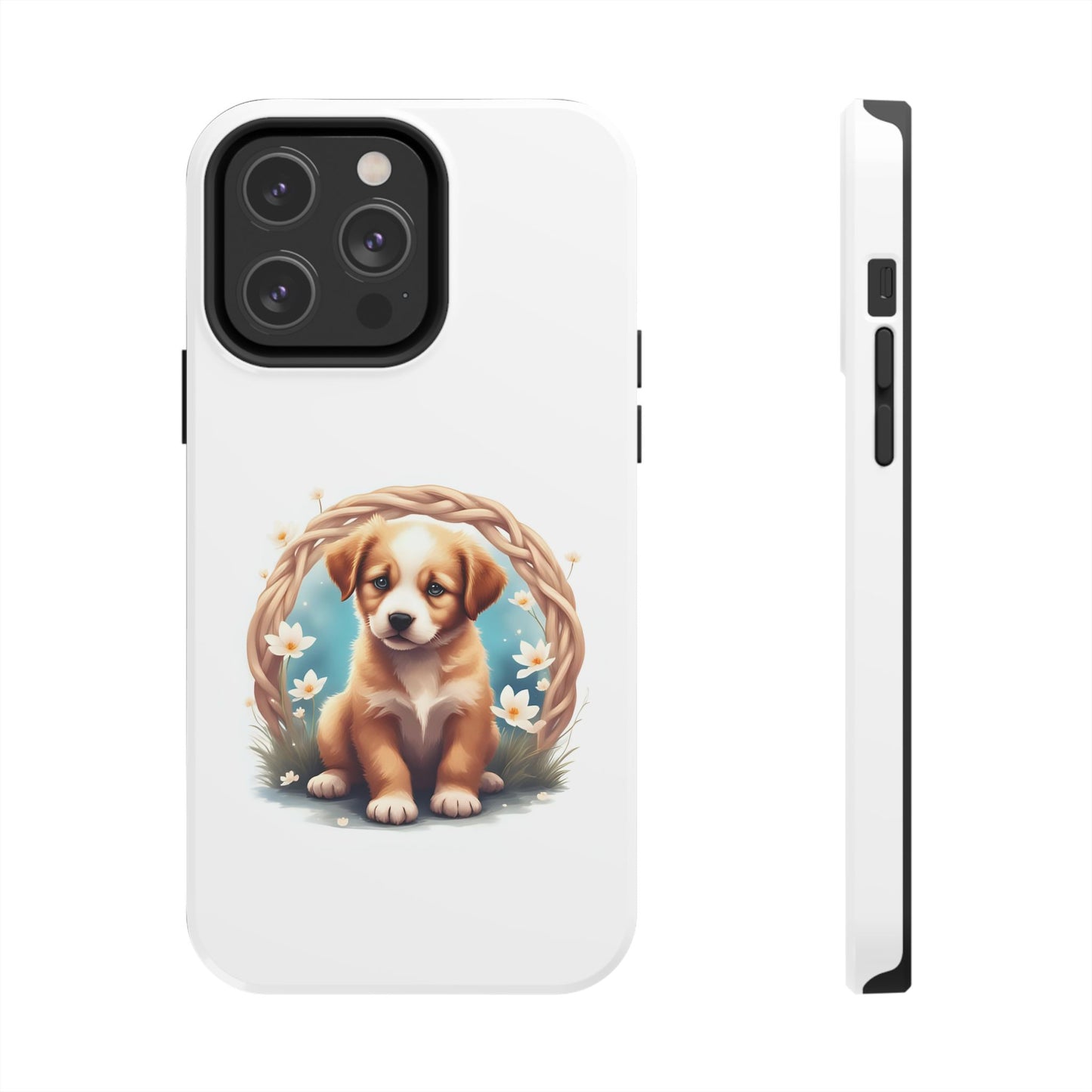 Cute Puppy Phone Case, Tough Case for Dog Lovers, Pet Gift, Protector Case for iPhone, Custom Phone Cover - Celtic Scents