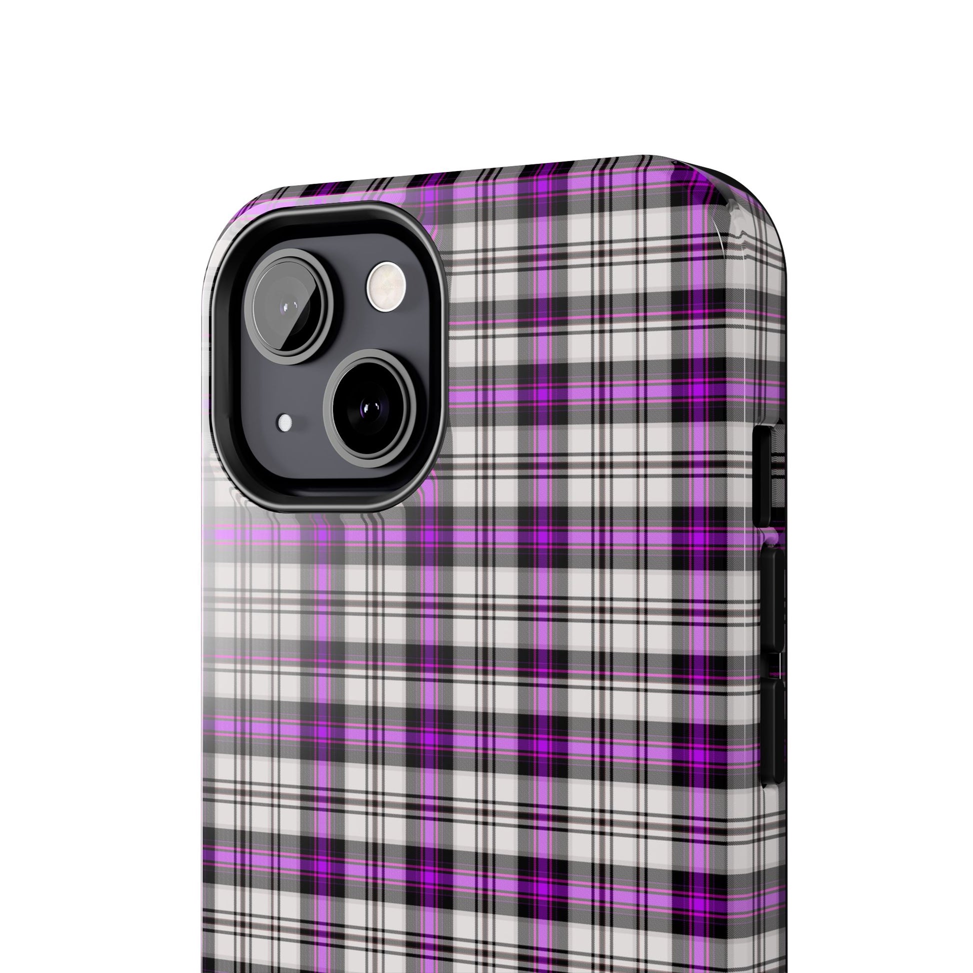 Stylish Tough Phone Case, Purple Plaid Protective Cover, Cute Gift for Teens, Cell Phone Accessory, Trendy Tech - Celtic Scents