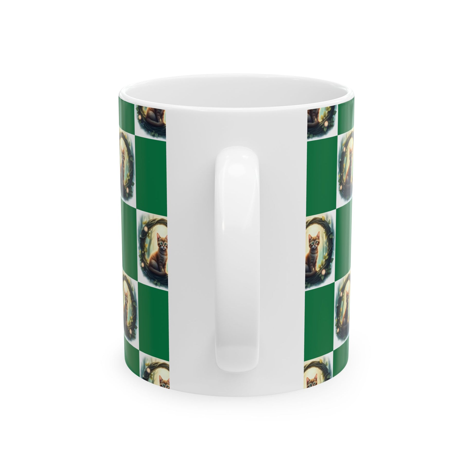 Festive Cat Ceramic Mug - Perfect for Animal Lovers, Christmas Gift, Holiday Coffee Mug, Cozy Home Decor, Cute Tea Cup - Celtic Scents