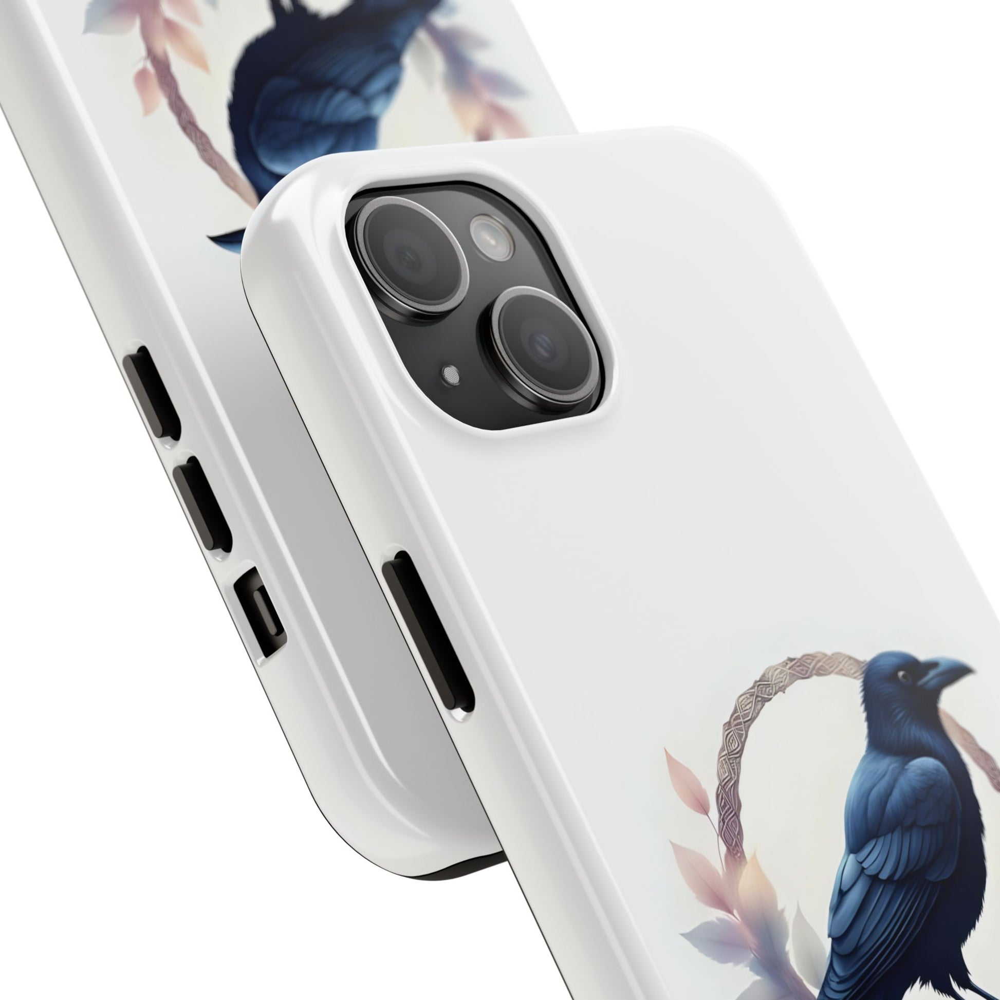 Raven Design Phone Case | Tough Protector Case, Gift for Bird Lovers, Unique Cell Phone Cover, Gothic or Nature Inspired - Celtic Scents