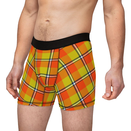 Vibrant Plaid Men's Boxers, Comfortable Underwear, Funky Fashion, Gift for Him, Everyday Wear, Trendy Sleepwear - Celtic Scents