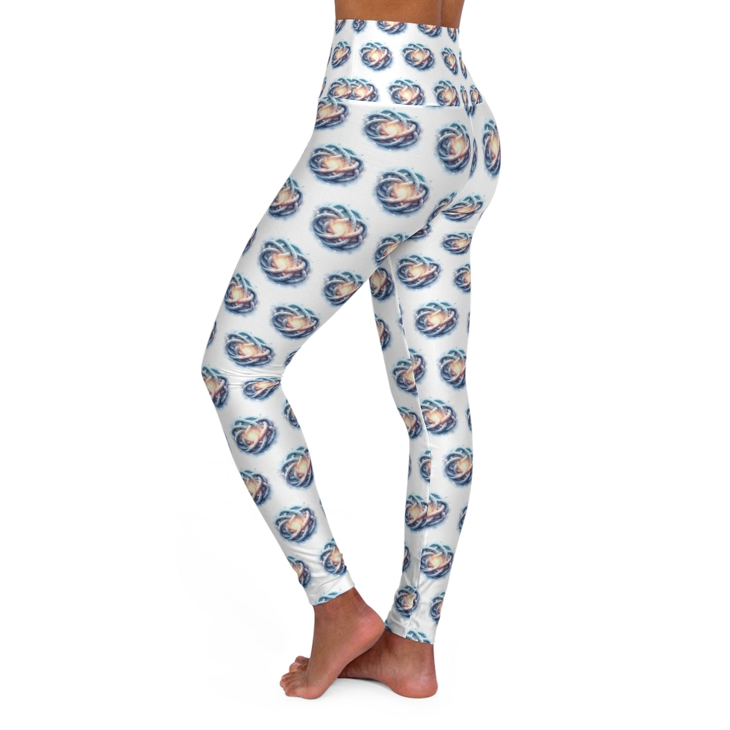 Trendy High Waisted Yoga Leggings with Unique Pattern, Athletic Wear, Activewear, Fitness Fashion, Comfortable Leggings - Celtic Scents