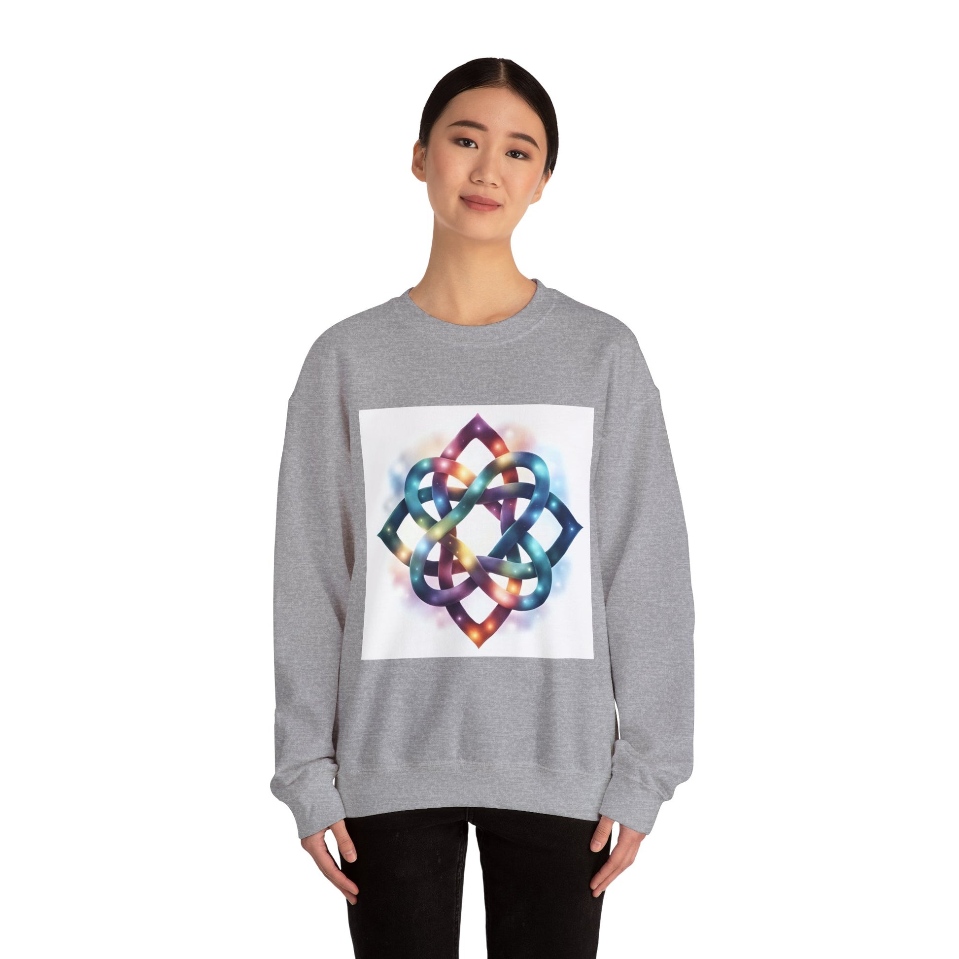Colorful Infinity Knot Crewneck Sweatshirt | Cozy Unisex Sweatshirt for Every Occasion, Gift for Him, Her, Holidays, Casual Wear - Celtic Scents