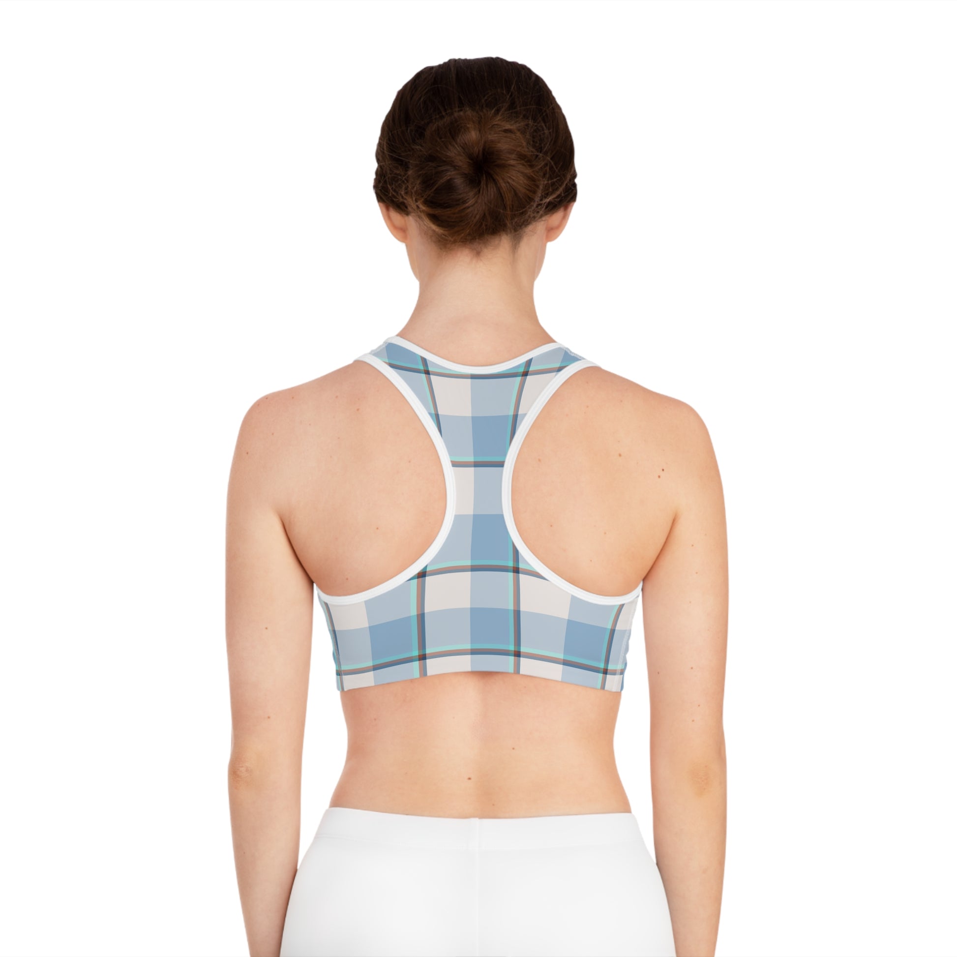 Plaid Sports Bra for Athletes, Workout Top, Fitness Gear, Activewear, Yoga Bra, Trendy Sports Wear - Celtic Scents