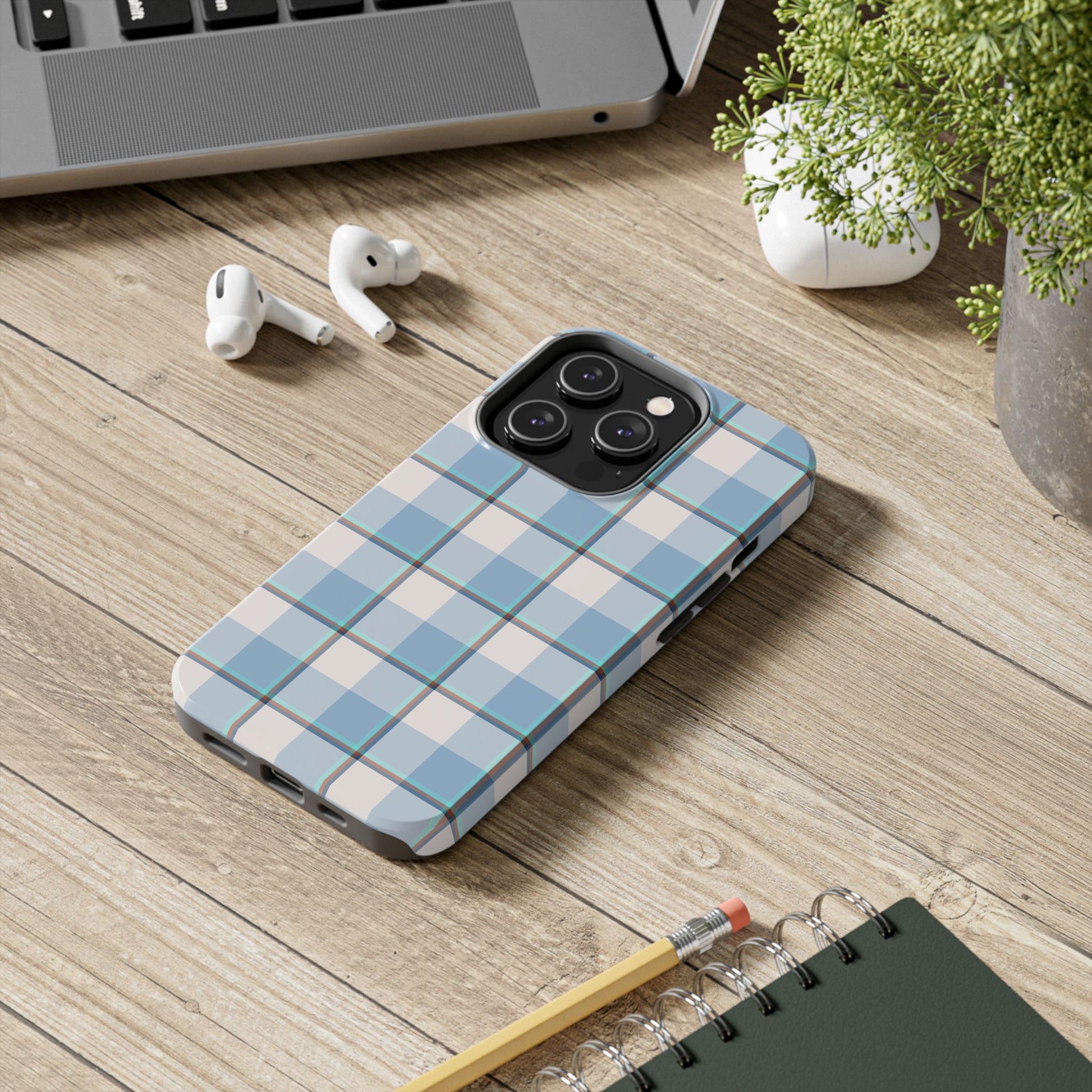 Winter Plaid Tough Phone Cases for Protection, Gift for Teens, Trendy Phone Accessories, Stylish Shield, Holiday Gift Ideas - Celtic Scents