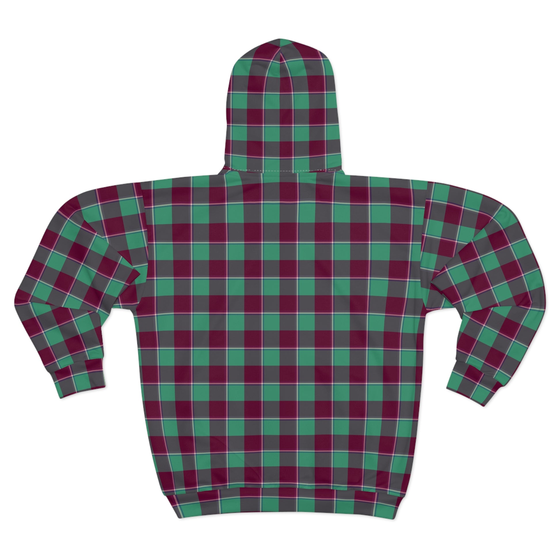 Plaid Unisex Zip Hoodie, Cozy Layering, Casual Wear, Gift for Him/Her, Fall/Winter Fashion, Outdoor Activities, Everyday Comfort - Celtic Scents