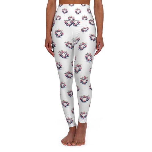 Celtic Knot Floral High Waisted Yoga Leggings, Comfortable Activewear, Fitness Leggings, Workout Pants, Gift for Yoga Lovers - Celtic Scents