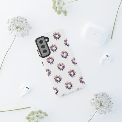 Floral Phone Case, Tough Cases for Women, Cute Celtic Knot Floral Design iPhone Cover, Gift for Her, Stylish Tech Accessories