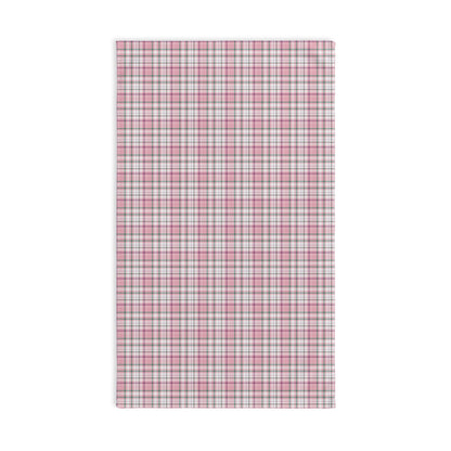Chic Pink Plaid Hand Towel, Decorative Kitchen Towel, Farmhouse Decor, Gift for Her, Bath Towel, Home Essentials