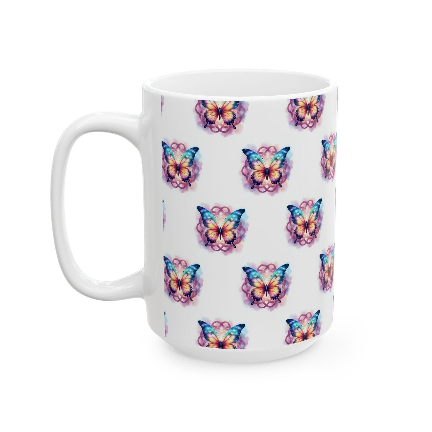 Colorful Butterfly Ceramic Mug - Vibrant Drinkware for Nature Lovers, Gift for Birthdays, Mother's Day, or Just Because - Celtic Scents