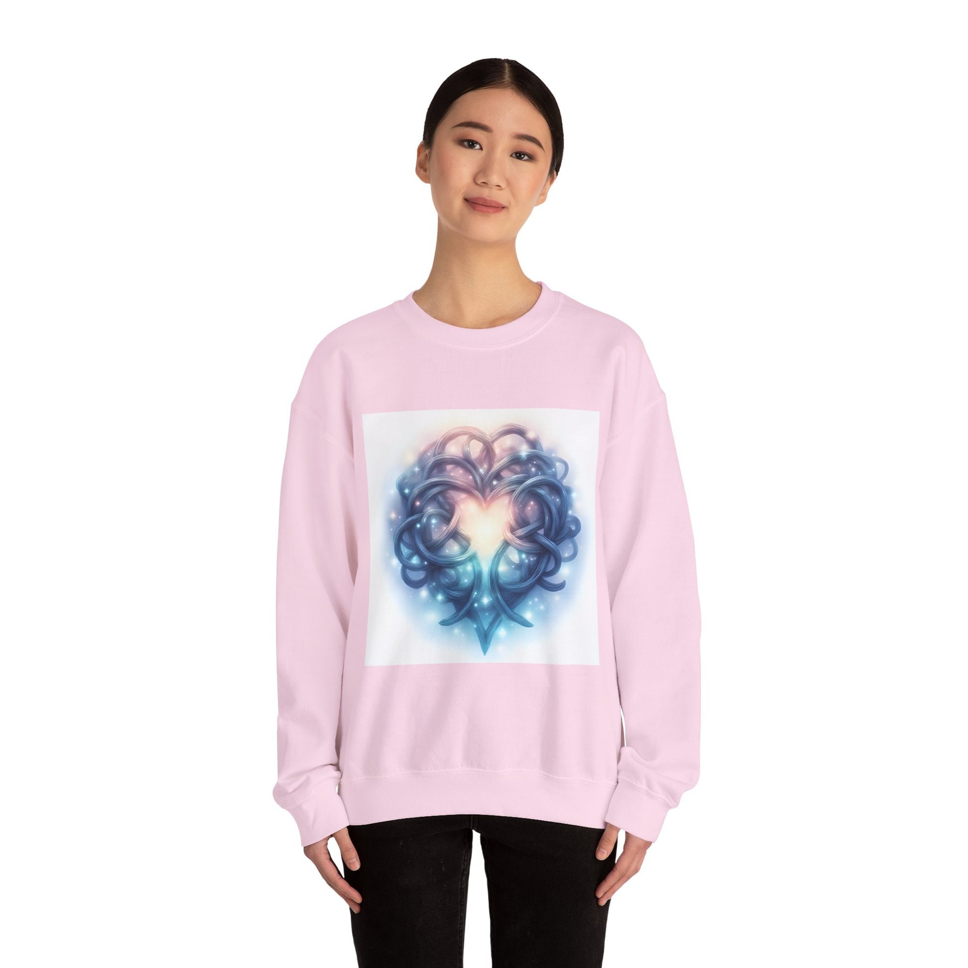 Heartfelt Unisex Crewneck Sweatshirt - Cozy Gift for Couples, Valentine's Day Sweatshirt, Funky Heart Design, Everyday Comfort, Unique [...] - Celtic Scents