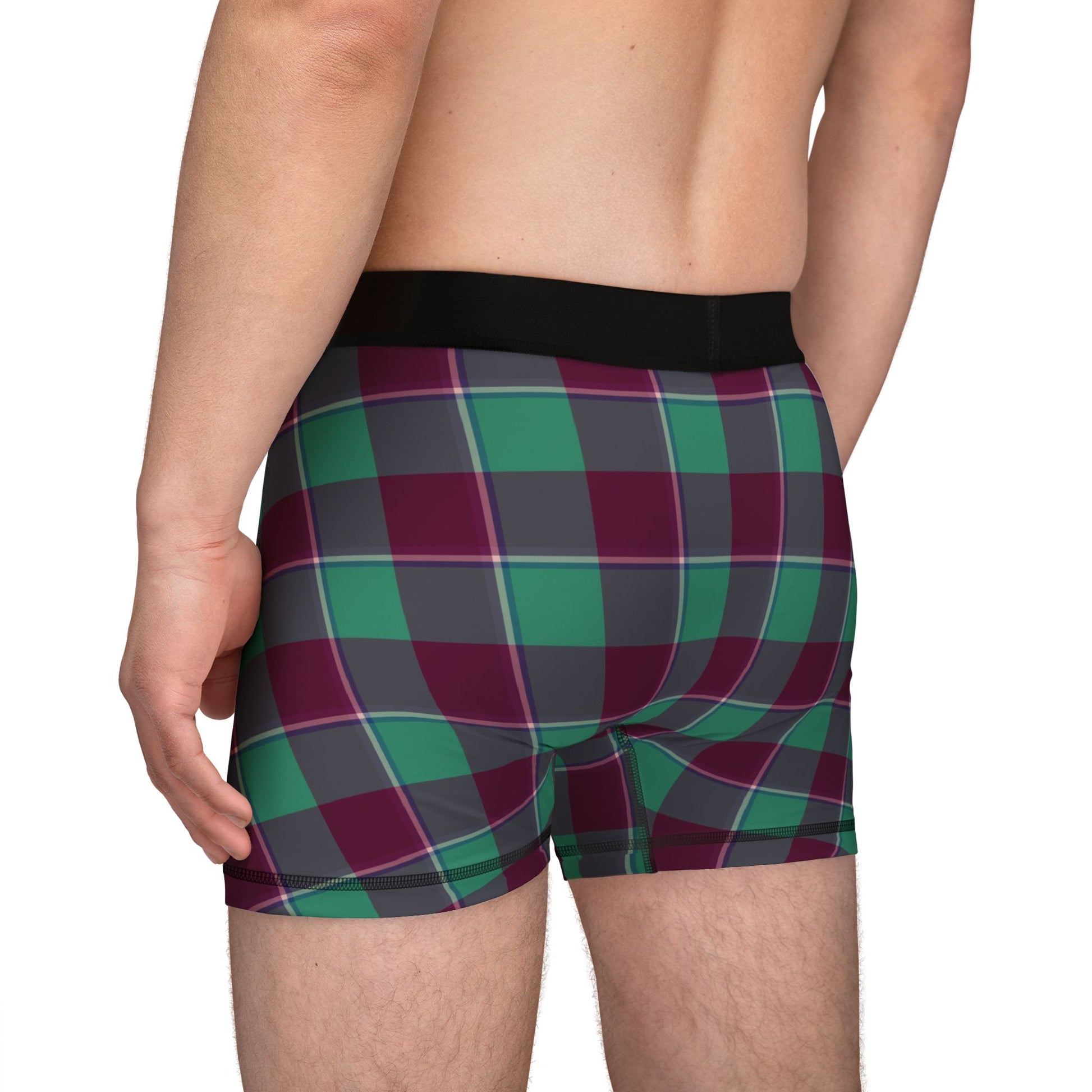 Stylish Men's Boxers - Comfortable and Fun Plaid Underwear for Every Day, Great for Gifts, Casual Wear, Lounge - Celtic Scents