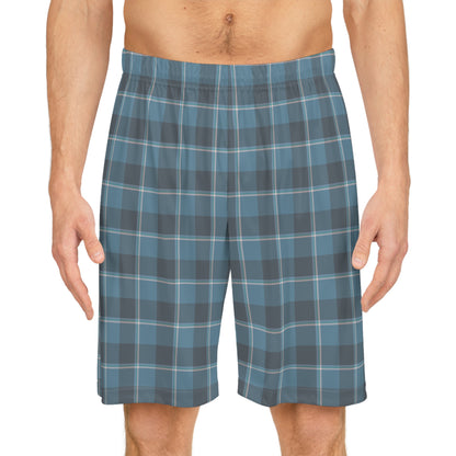 Hoki and Shuttle Gray Plaid Basketball Shorts, Casual Wear, Workout Gear, Gift for Men