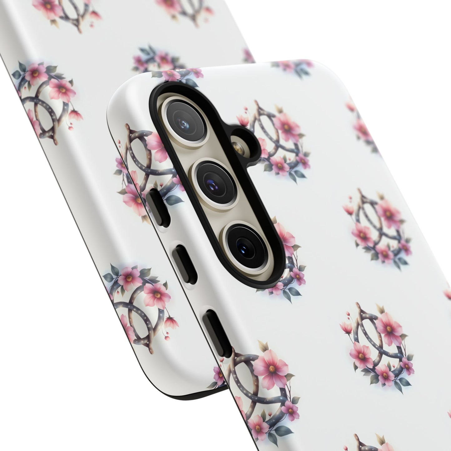 Floral Phone Case, Tough Phone Cover, Cute Protection for Mobile, Gift for Her, Celtic Knot Floral Pattern Case