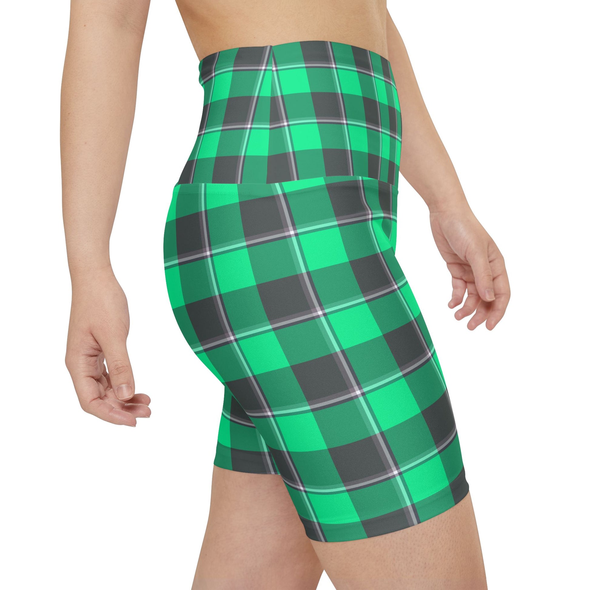 Plaid Women's Workout Shorts, Activewear, Gym Shorts, Summer Essentials, Fitness Apparel, Casual Outfits, Outdoor Activities - Celtic Scents
