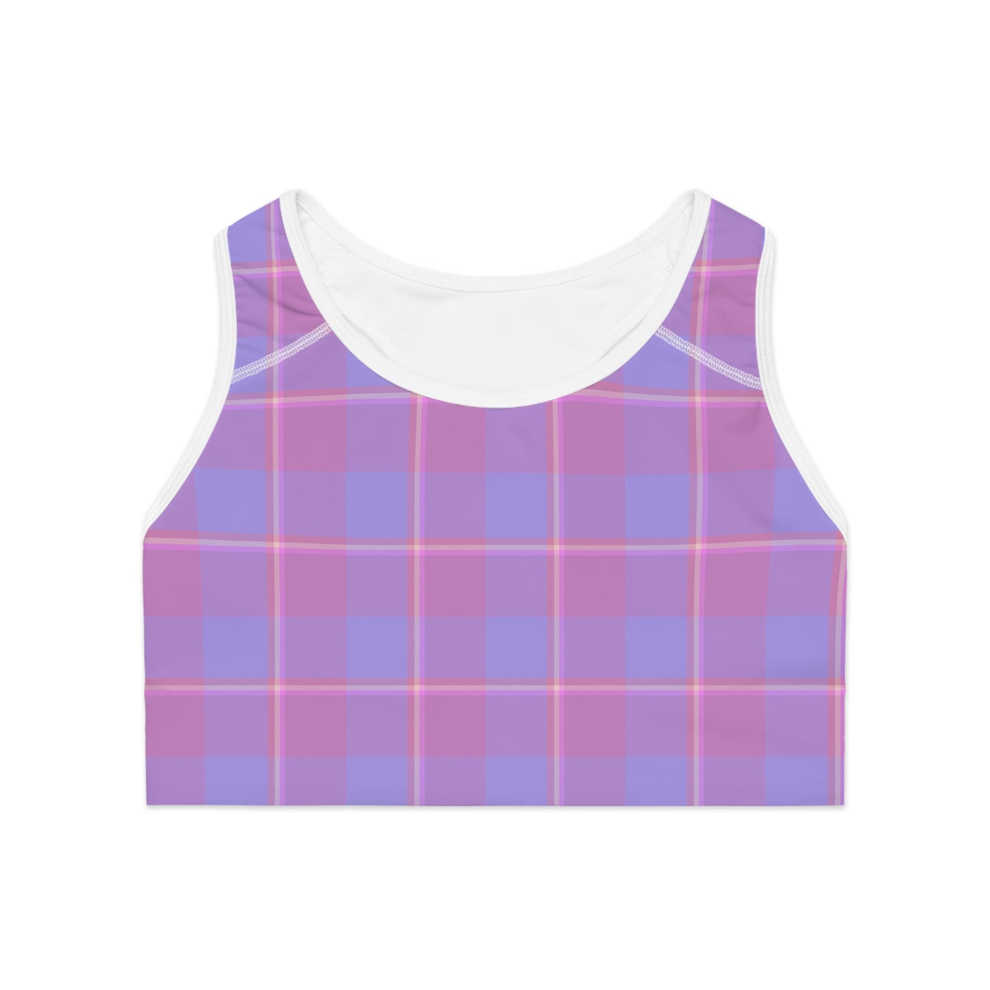 Chic Plaid Sports Bra for Active Lifestyles, Workout Gear, Fitness Clothing, Gym Essential, Stylish Athleisure, Gift for Her - Celtic Scents