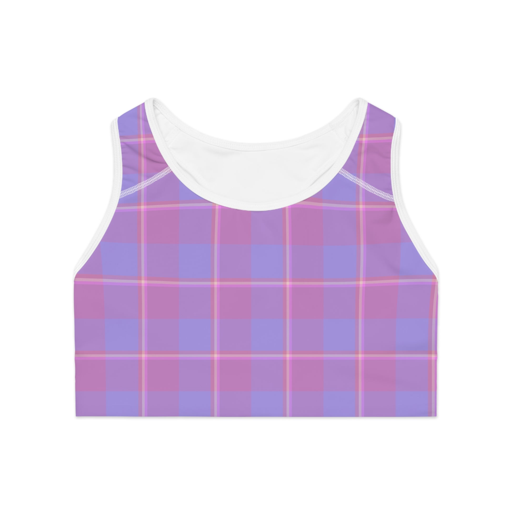 Chic Plaid Sports Bra for Active Lifestyles, Workout Gear, Fitness Clothing, Gym Essential, Stylish Athleisure, Gift for Her - Celtic Scents